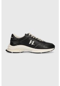 Karl Lagerfeld sneakersy skórzane LUX FINESSE kolor czarny KL53165C. Nosek buta: okrągły. Zapięcie: sznurówki. Kolor: czarny. Materiał: skóra #1