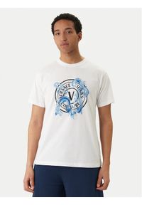 Versace Jeans Couture T-Shirt 80GAHE01 CJ00E Biały Regular Fit. Kolor: biały. Materiał: bawełna #1