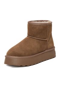 Badura Śniegowce C-WFA-01-H Brązowy. Kolor: brązowy. Materiał: zamsz, skóra #7