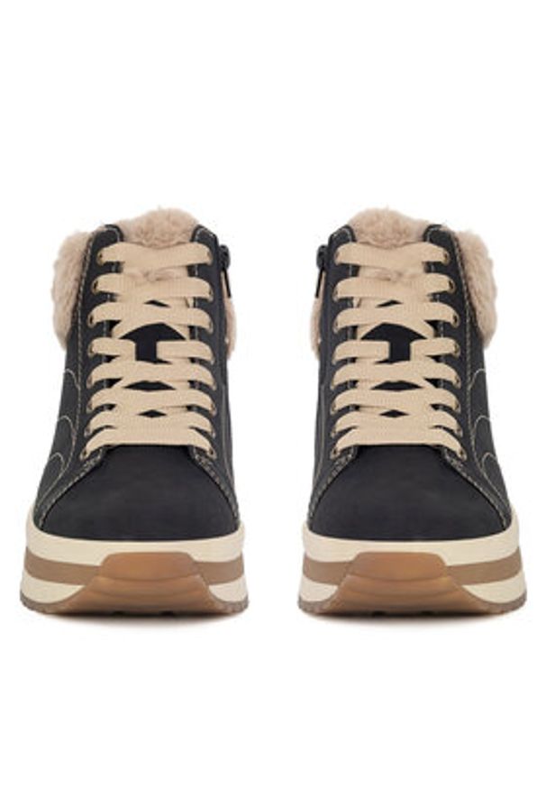 Rieker Revolution Lifestyle Botki W0961-01 Czarny. Kolor: czarny. Materiał: skóra, nubuk
