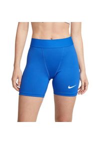 Spodenki damskie trenignowe Nike Nk Df Strike Np Short. Kolor: niebieski. Długość: krótkie