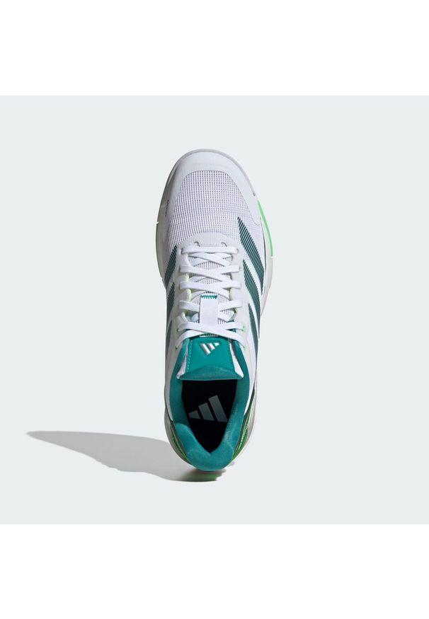 Adidas - Buty Crazyquick Padel. Zapięcie: zamek. Kolor: biały, zielony, wielokolorowy. Sport: tenis