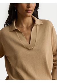 Lauren Ralph Lauren - LAUREN RALPH LAUREN Sweter 200P14056004 Beżowy Regular Fit. Kolor: beżowy. Materiał: bawełna #7