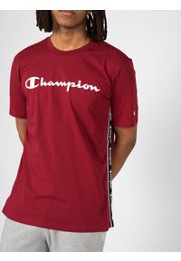 Champion T-Shirt | 217835 | Mężczyzna | Czerwony. Okazja: na co dzień. Kolor: czerwony. Materiał: bawełna. Wzór: nadruk. Styl: sportowy, casual