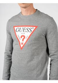 Guess Bluza | M0BQ37 K7ON1 | Mężczyzna | Szary. Okazja: na co dzień. Kolor: szary. Materiał: bawełna, wiskoza, elastan. Wzór: nadruk. Styl: casual #5