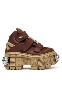 Sneakersy NEW ROCK. Kolor: brązowy