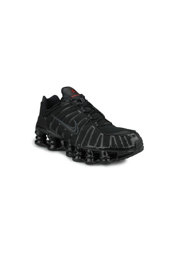 Buty do chodzenia męskie Nike Shox TL. Zapięcie: sznurówki. Kolor: czarny. Materiał: materiał, tkanina, syntetyk. Szerokość cholewki: normalna. Sport: turystyka piesza