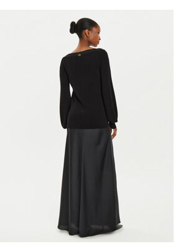 TwinSet - TWINSET Komplet sweter i sukienka 242TP3112 Czarny Relaxed Fit. Kolor: czarny. Materiał: wiskoza, syntetyk