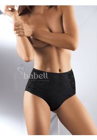 Figi Model Lace-Fit BBL 070 Black - Babell. Materiał: bawełna, koronka, dzianina, elastan. Wzór: koronka