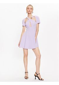 Just Cavalli Sukienka koktajlowa 74PBO904 Fioletowy Slim Fit. Kolor: fioletowy. Materiał: syntetyk. Styl: wizytowy #5