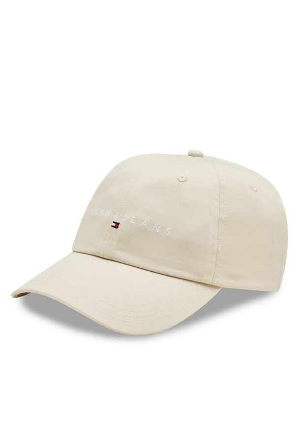 Tommy Jeans Czapka z daszkiem Tjm Linear Logo 6-Panel Cap AM0AM12894 Écru. Materiał: materiał