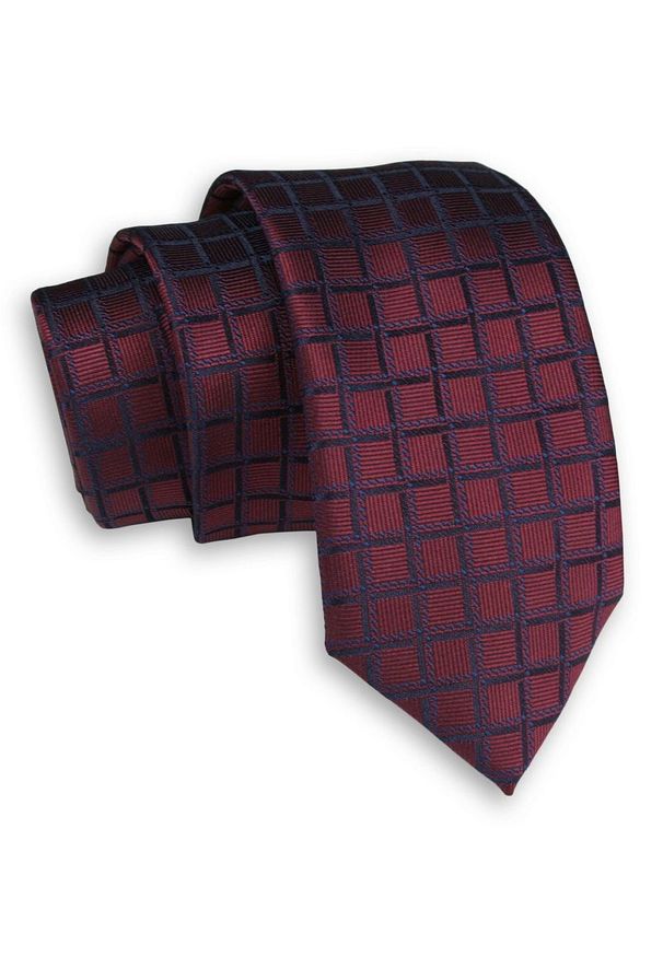 Niebieski krawat Alties w kratkę, elegancki