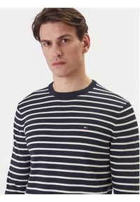TOMMY HILFIGER - Tommy Hilfiger Sweter Essential MW0MW39999 Granatowy Regular Fit. Kolor: niebieski. Materiał: bawełna #2