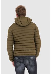 Invicta - INVICTA Zielona męska kurtka puchowa z kapturem, Rozmiar XL. Typ kołnierza: kaptur. Kolor: zielony. Materiał: puch #6