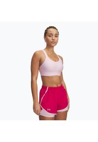 Biustonosz treningowy Under Armour Infinity High Strappy. Kolor: różowy. Sport: fitness