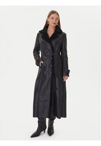 BARDOT - Bardot Płaszcz przejściowy 59622JB1 Czarny Regular Fit. Kolor: czarny. Materiał: skóra #1