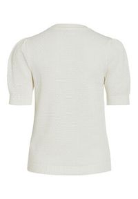 Vila Sweter Dalo 14084421 Biały Regular Fit. Kolor: biały. Materiał: bawełna #4