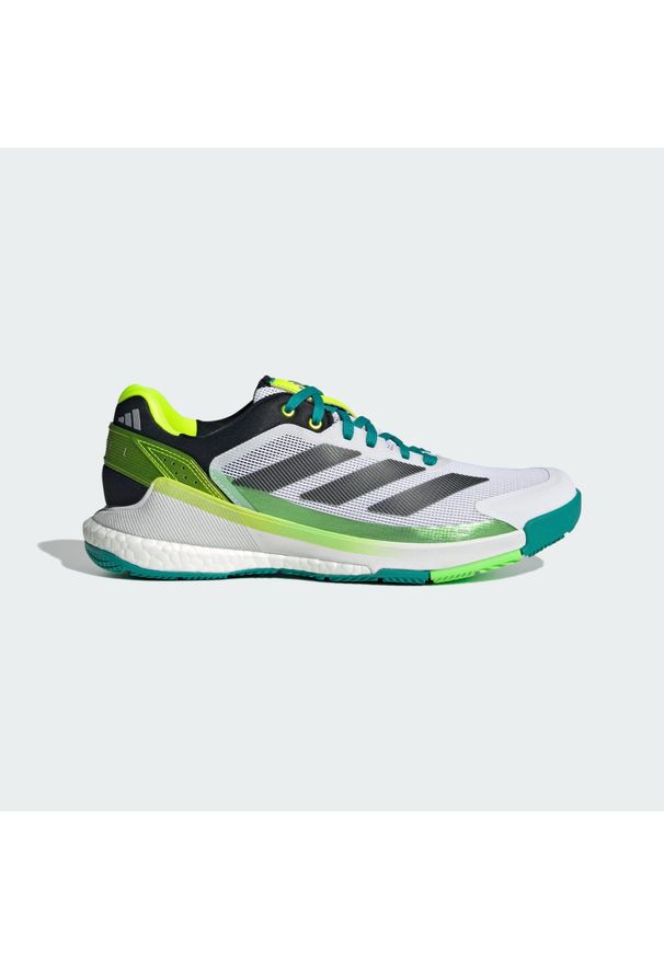 Adidas - Buty Crazyquick BOOST Padel. Zapięcie: zamek. Kolor: wielokolorowy, biały, czarny, zielony. Materiał: materiał. Sport: tenis