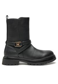 TOMMY HILFIGER - Tommy Hilfiger Botki Boot T3A5-33574-1351 S Czarny. Kolor: czarny. Materiał: skóra #1