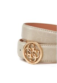 Guess Pasek Damski BW9225 P5230 Beżowy. Kolor: beżowy. Materiał: skóra