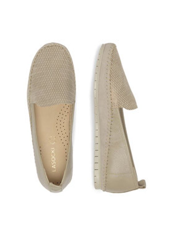 Lasocki Mokasyny WB-MADONNE-02 Beżowy. Kolor: beżowy. Materiał: skóra