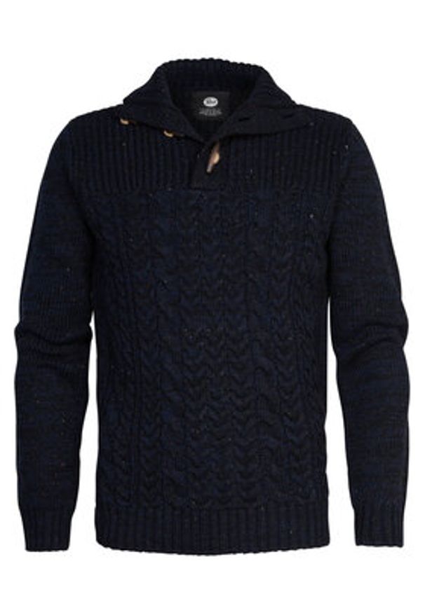 Petrol Industries Sweter M-3030-KWC211 Granatowy Regular Fit. Kolor: niebieski. Materiał: bawełna