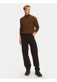 Wrangler Golf 112357293 Brązowy Regular Fit. Typ kołnierza: golf. Kolor: brązowy. Materiał: bawełna, syntetyk #2