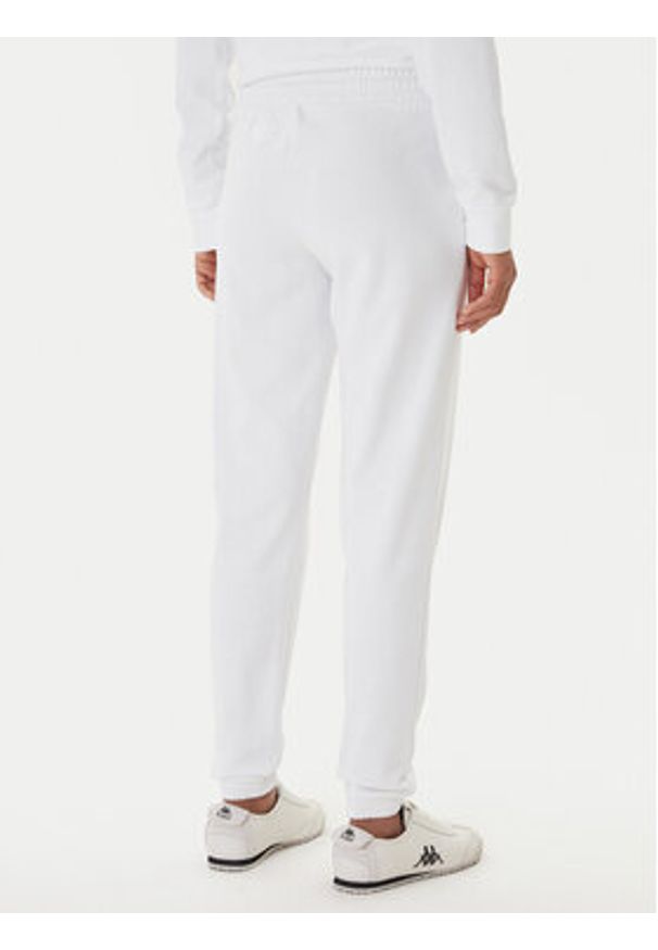 Kappa Spodnie dresowe Festa 331M34W Biały Regular Fit. Kolor: biały. Materiał: bawełna