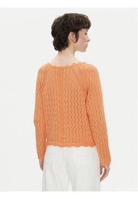 Pepe Jeans Sweter Olya PL702288 Pomarańczowy Regular Fit. Kolor: pomarańczowy. Materiał: bawełna #5