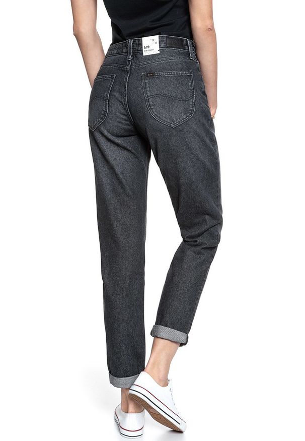 Lee - SPODNIE DAMSKIE LEE MOM STRAIGHT BLACK LAMONT L32IFFJZ 112107548