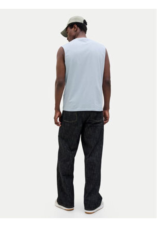 Jack & Jones - Jack&Jones Tank top Vesterbro 12250430 Błękitny Oversize. Kolor: niebieski. Materiał: bawełna