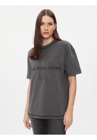 Calvin Klein Jeans T-Shirt Hero Monologo J20J222974 Szary Boyfriend Fit. Kolor: szary. Materiał: bawełna #1