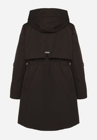 Born2be - Czarna Klasyczna Kurtka Parka z Kapturem i Ściągaczem w Talii Tulasira. Okazja: na co dzień. Typ kołnierza: kaptur. Kolor: czarny. Materiał: jeans. Styl: klasyczny #3