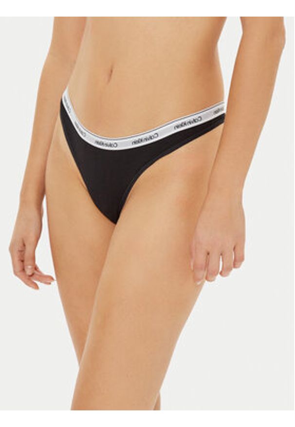 Calvin Klein Underwear Komplet 3 par stringów 000QD5209E Kolorowy. Materiał: bawełna. Wzór: kolorowy