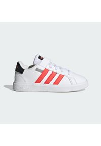 Sneakersy Adidas Original Grand Court 2.0 El Ftwwht/M Dzieci. Okazja: na co dzień. Kolor: biały, czerwony, wielokolorowy, czarny. Materiał: materiał