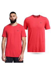 Koszulka fitness męska Under Armour t-shirt sportowy z krótkim rękawem. Kolor: czerwony. Długość rękawa: krótki rękaw. Długość: krótkie. Sport: fitness #1