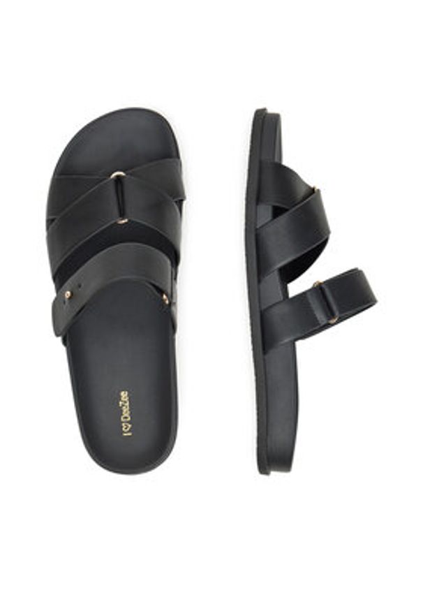 DeeZee Klapki HY59053-3 Czarny. Kolor: czarny. Materiał: materiał, syntetyk