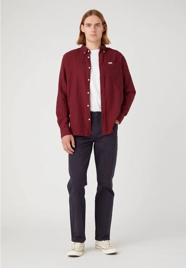 Wrangler - WRANGLER TEXAS SLIM MĘSKIE SPODNIE JEANSOWE DARK NAVY W12S93XAE