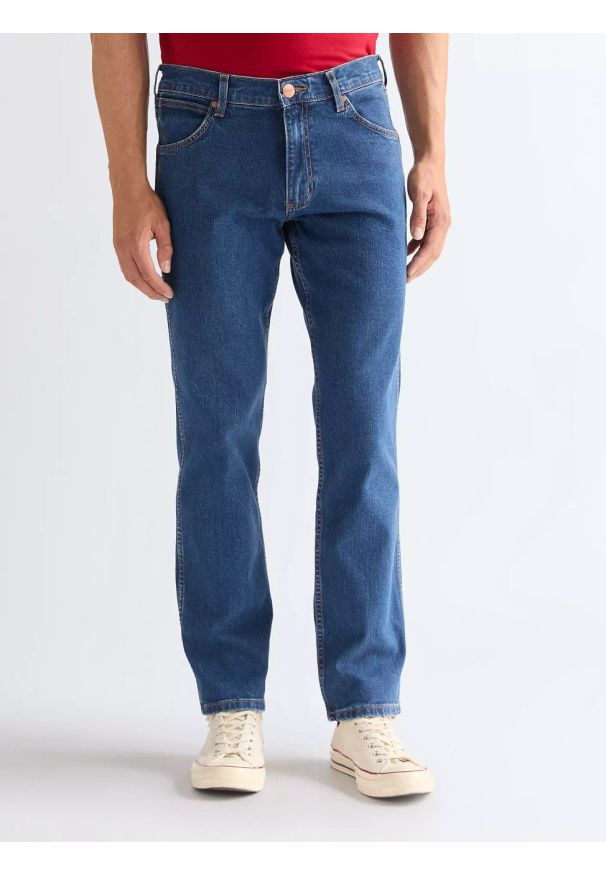Wrangler - MESKIE SPODNIE WRANGLER GREENSBORO BLUE TOMORROW 112338770