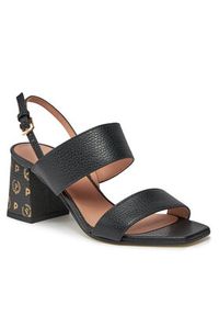 Pollini Sandały SA16106C1ITDP000 Czarny. Kolor: czarny. Materiał: skóra #6