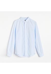 Reserved - Koszula regular fit z bawełny organicznej - Niebieski. Kolor: niebieski. Materiał: bawełna #1