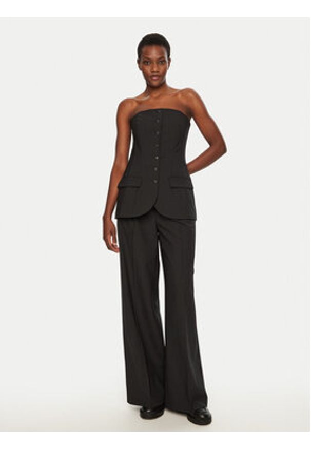 Herskind Spodnie palazzo Kelly 5405134 Szary Wide Leg. Kolor: szary. Materiał: wełna, syntetyk