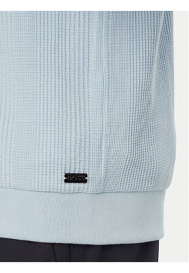 BOSS Bluza Structure 50559332 Niebieski jasny Regular Fit. Kolor: niebieski. Materiał: bawełna