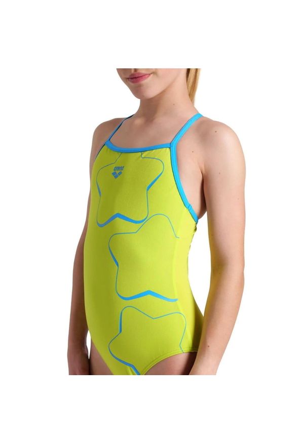 Kostium kąpielowy dziewczęcy Arena Graphic Star Lightdrop. Kolor: żółty