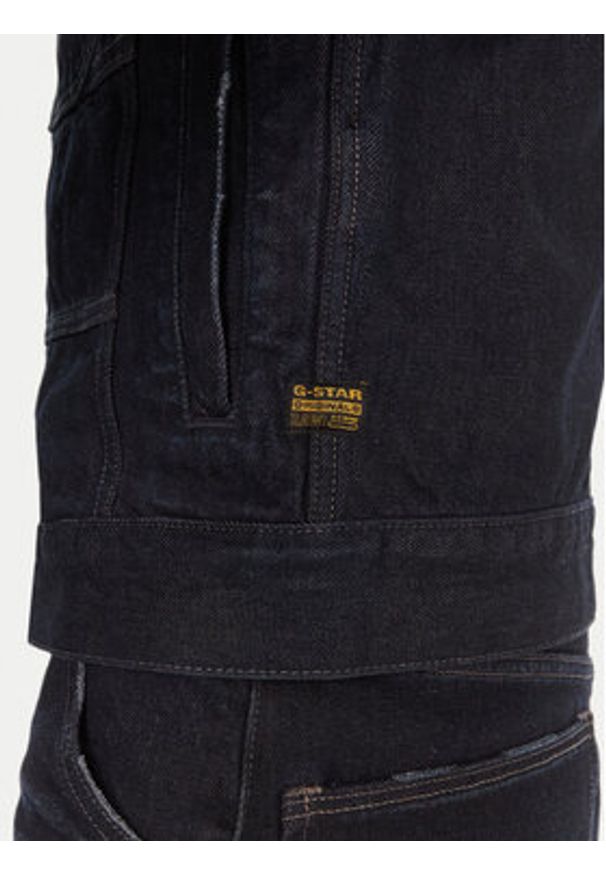 G-Star RAW - G-Star Raw Kurtka jeansowa Kitoh 3D D27404-E207 Granatowy Regular Fit. Kolor: niebieski. Materiał: bawełna