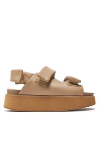 Inuikii Sandały Velcro 70106-150 Beżowy. Kolor: beżowy. Materiał: skóra