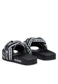 Love Moschino - LOVE MOSCHINO Klapki JA28312G0OIW300A Czarny. Kolor: czarny. Materiał: materiał #2