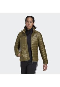 Adidas - Damska kurtka puchowa adidas Varilite. Kolor: zielony. Materiał: poliester, materiał, puch. Sport: turystyka piesza, wspinaczka #1