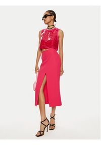 Patrizia Pepe Bluzka 8C0713 A455 M513 Różowy Slim Fit. Kolor: różowy. Materiał: syntetyk