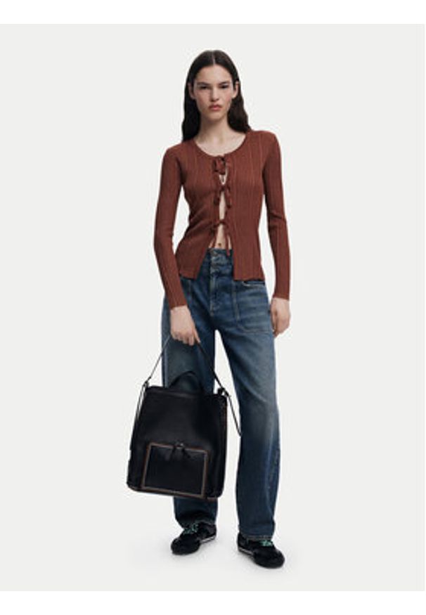 Desigual Plecak Trama Pretoria 25SAKP21 Czarny. Kolor: czarny. Materiał: skóra